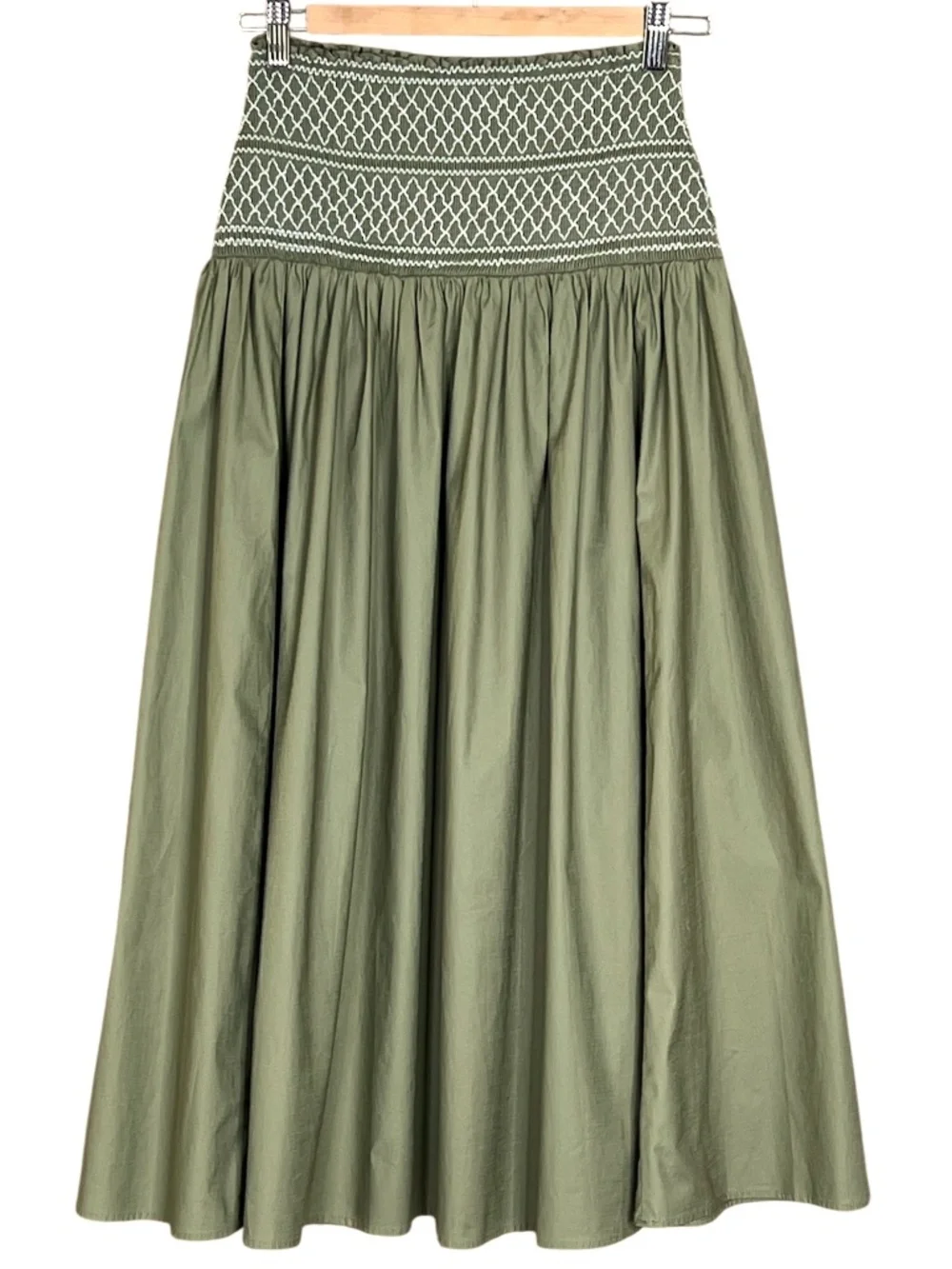 Reformation Haven Skirt in Artichoke Size Small